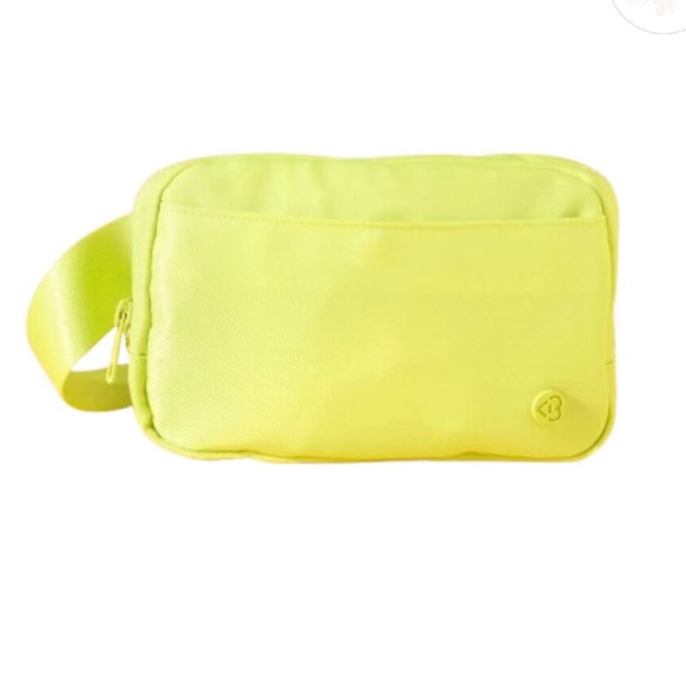Blogilates Belt Bag Lime Green Crossbody Workout Bag Fanny Pack Adjustable NWT
